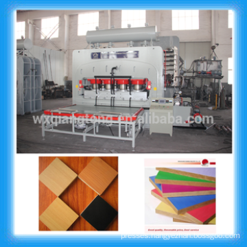 flush melamine door skin hot press machine/ Door skin making machine